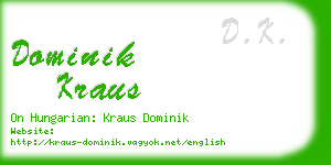 dominik kraus business card